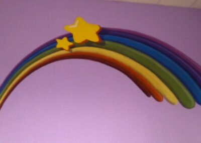 Arcoiris pintado por Asier Artieda Pintor en Pamplona