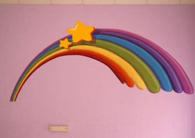 Arcoiris pintado por Asier Artieda Pintor en Pamplona