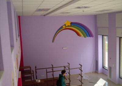 Arcoiris pintado por Asier Artieda Pintor en Pamplona